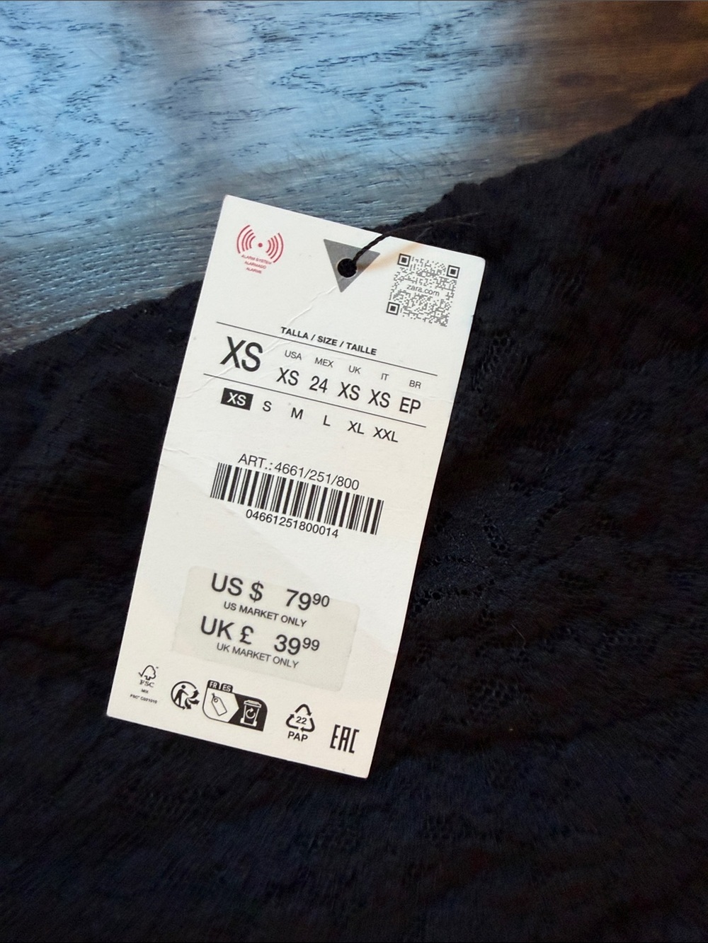 Zara Off-Shoulder Black Lace Maxi Dress xs - Picture 3 of 4